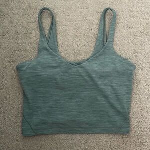 Size 8 Heathered Tidewater Teal Green Lululemon Align Tank Nulu Fabric